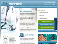 Tablet Screenshot of med-eval.com